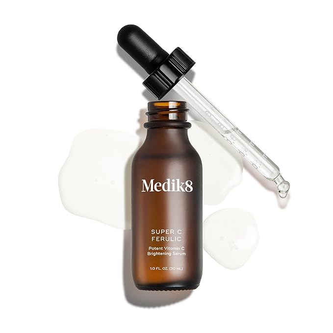 Medik8 Super C Ferulic - 30 Percent Ethylated L-Ascorbic Acid Vitamin C Serum - Face Serum with Vitamin E and Ferulic Acid - Gluten Free - 1.0 oz