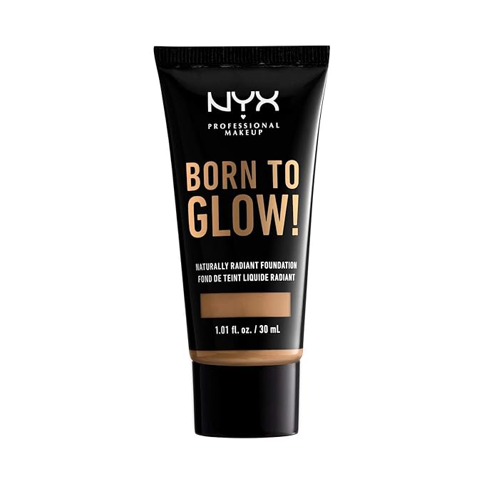 NYX PROFESSIONAL MAKEUP Born To Glow Naturally Radiant Foundation, Medium Coverage - Golden