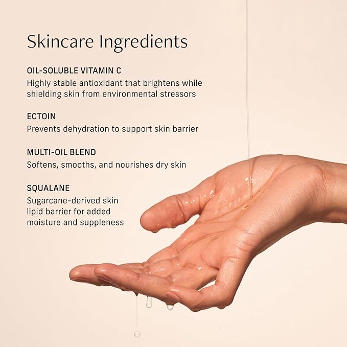 Vitamin C Body Oil for Women and Men. Moisturizing Naked Neroli Scented Body Serum for Glowing Skin. Nourishing, Hydrating After-Shower and Bath Skin Care Moisturizer, 4.2 Fl Oz