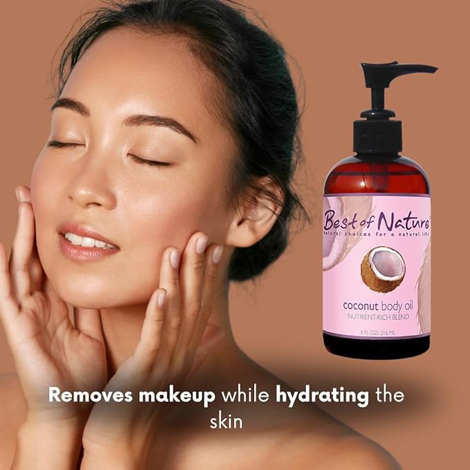 Best of Nature 100% Pure Fractionated Coconut Oil - Liquid MCT Massage & Body Oil, Unscented Moisturizer for Hair, Skin, Face, Aromatherapy Carrier for Essential Oils, Gallon (128 fl oz)