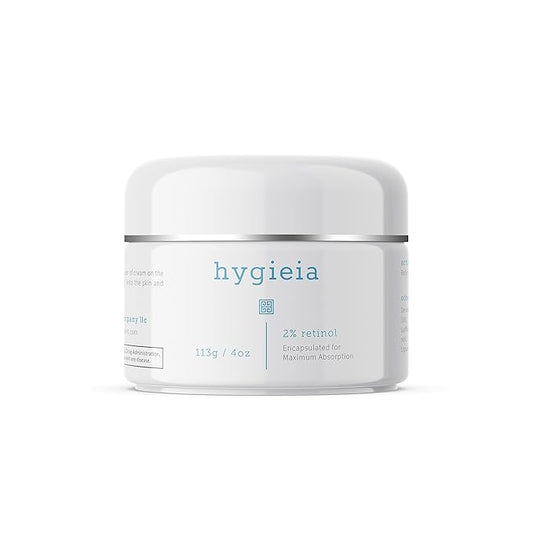 Hygieia + Encapsulated 2% Retinol Cream, 4oz – Liposomal Anti-Wrinkle Cream for Face, Neck & Body – Fast & Deep Cellular Absorption – Day or Night Cream for Firming, Lifting & Repairing Aging Skin
