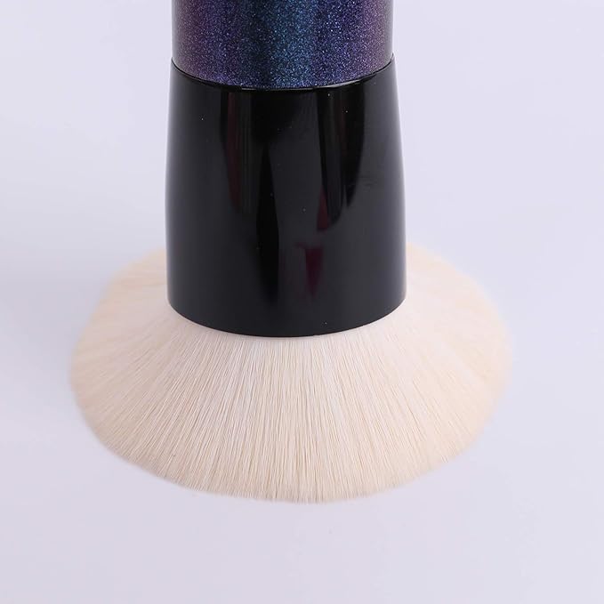 ENERGY Foundation Makeup Brush With Brush Clean Flat Top Kabuki for Face - Perfect For Blending Liquid, Cream or Flawless Powder Cosmetics - Buffing, Stippling, Concealer - Premium Quality Synthetic Dense Bristles