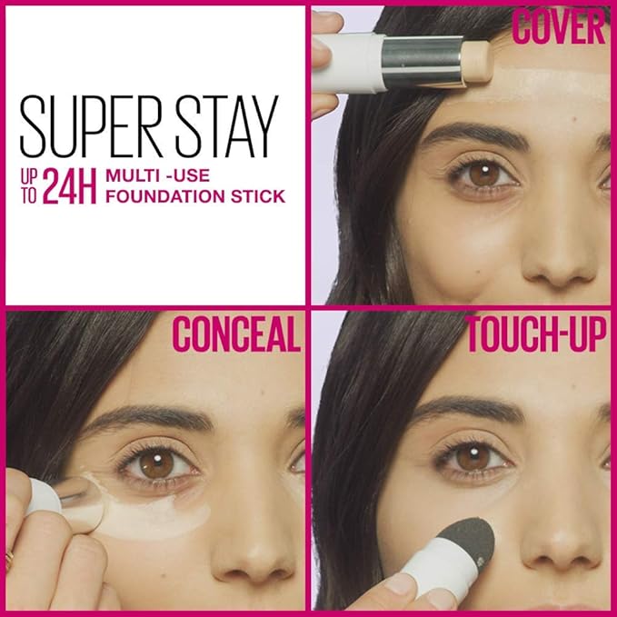 Maybelline New York Super Stay Foundation Stick for Normal To Oily Skin, Honey, 0.25 Ounce