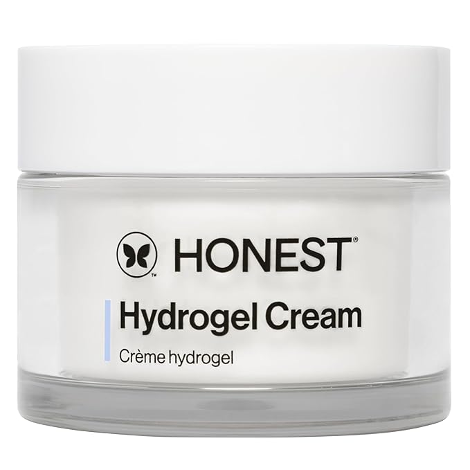 Honest Beauty Hydrogel Cream with Hyaluronic Acid | Lightweight, Moisturizing Water Cream | Gentle for Sensitive Skin, Fragrance Free, Vegan | 1.7 fl oz