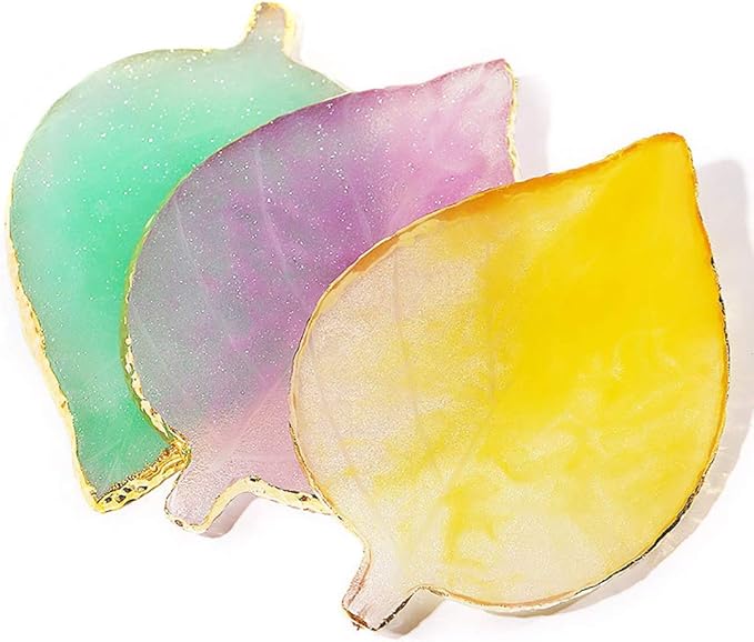 1 Pcs Leaf Resin Nail Art Palette Painting Makeup Palette Tray Cosmetic Nail Gel Polish Colors Mixing Pallet Pink