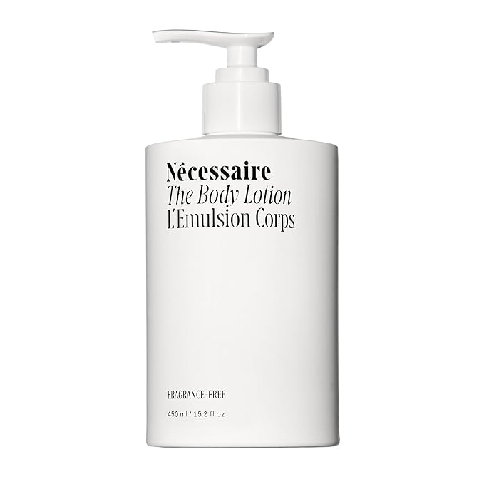 Nécessaire The Body Lotion with Pump. Fragrance-Free. Multi-Peptide Firming Lotion to Moisturize, Firm, Strengthen. 2.5% Niacinamide, Vitamin C/E + Omega 6/9. 450ml / 15.2 fl oz