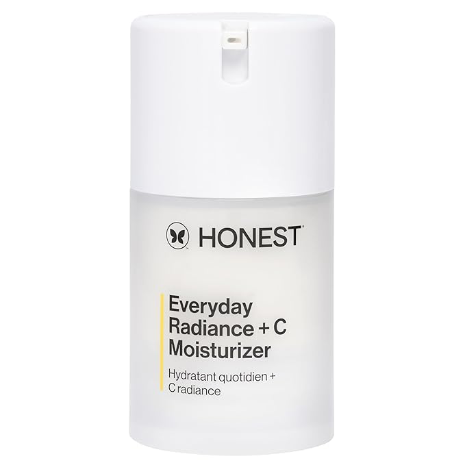 Honest Beauty Everyday Radiance Vitamin C Lightweight Moisturizer | Brightens + Improves Skin Tone | Gentle for Sensitive Skin, Fragrance Free, Vegan | 1.7 fl oz