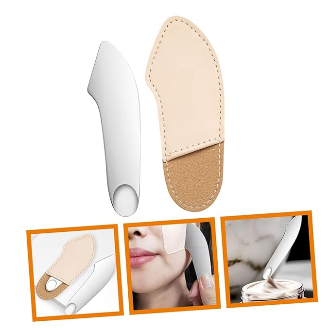 Beavorty Makeup Spatula Foundation Shovel Toning Stick Stainless Steel Liquid Foundation Scraper Makeup Tool (handheld Foundation Shovel Set Mirror Light Stainless Steel Mix