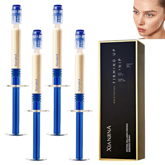Polypeptide Collagen Elastic Essence Cream - Xianjina Anti-Wrinkle Firming Face Lotion for Women with Micro-Molecular Peptides (4PC)