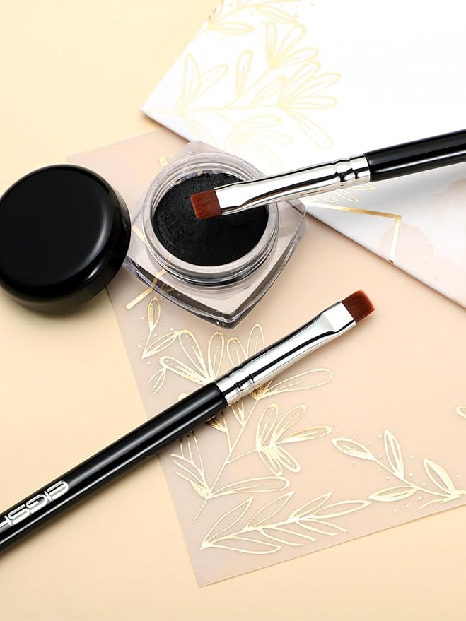 EIGSHOW Flat Eyeliner Brush, Professional Precise Eyebrow Concealer Brush for Sharp Defined, Eye Liner Application with Gel Liquid Cream Powder (E808)