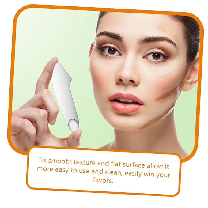 Beavorty Makeup Spatula Foundation Shovel Toning Stick Stainless Steel Liquid Foundation Scraper Makeup Tool (handheld Foundation Shovel Set Mirror Light Stainless Steel Mix