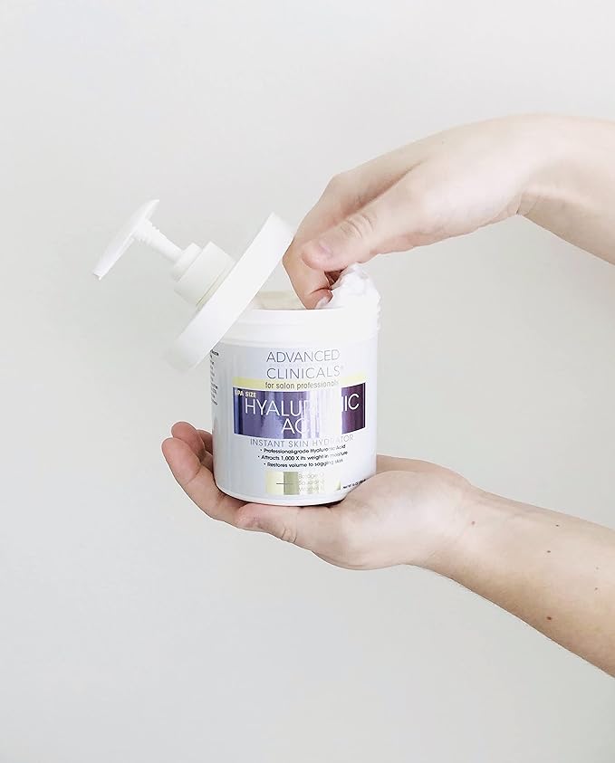 Advanced Clinicals Hyaluronic Acid Body Lotion & Face Moisturizer W/Vitamin E | Hydrating Firming Lotion Minimizes Look Of Wrinkles, Stretch Marks, & Crepey & Dry Skin | Skin Care Products, 16 Oz