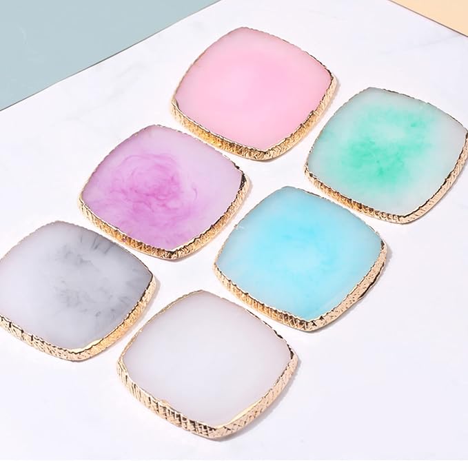 1 Piece Nail Art Palette Nail Polish Palette Mixing Palette Makeup Plate Nail Plates for Nail Art Nail Tip Holder Nail Art Display (1 brown square)