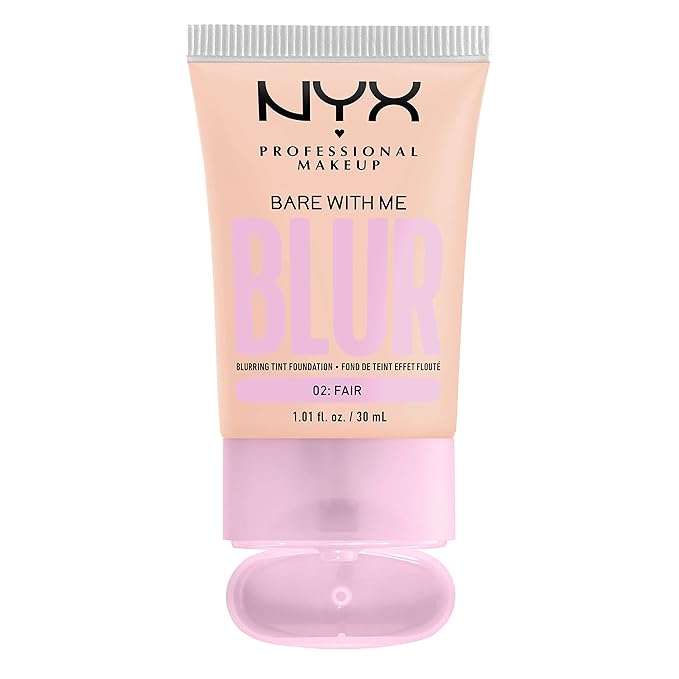 NYX PROFESSIONAL MAKEUP Bare With Me Blur Skin Tint Foundation Make Up with Matcha, Glycerin & Niacinamide - Fair