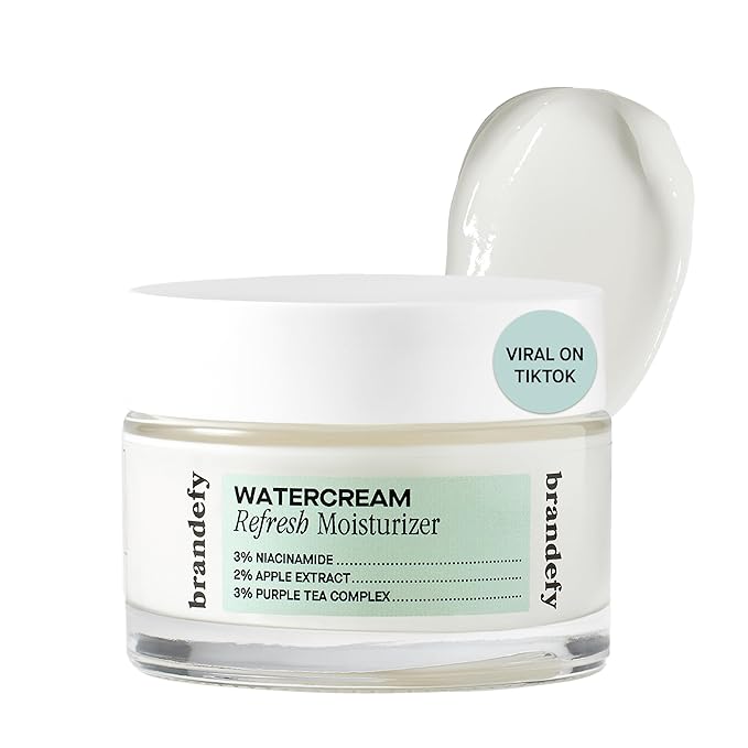 Brandefy Water Cream Refresh Moisturizer - Lightweight, Pore-Refining Hydration Burst for Smooth, Super Hydrated Skin, Daily Face Moisturizer, Made in US (1.6 Oz)
