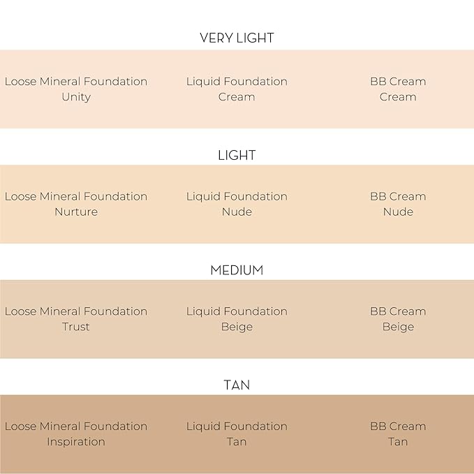 INIKA Organic Foundation Trial Set, Natural Mineral essentials kit, Vegan, Cruelty-Free, Paraben-Free, Rich in Antioxidants and Essential Fatty Acids, Comes in Sustainable Packaging - Tan