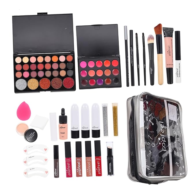1 Set women's makeup set Eyebrow Pencil All-in-one Makeup Kit Makeup Multi- Makeup Kit Professional Foundation Cosmetics Supplies One-piece student mascara