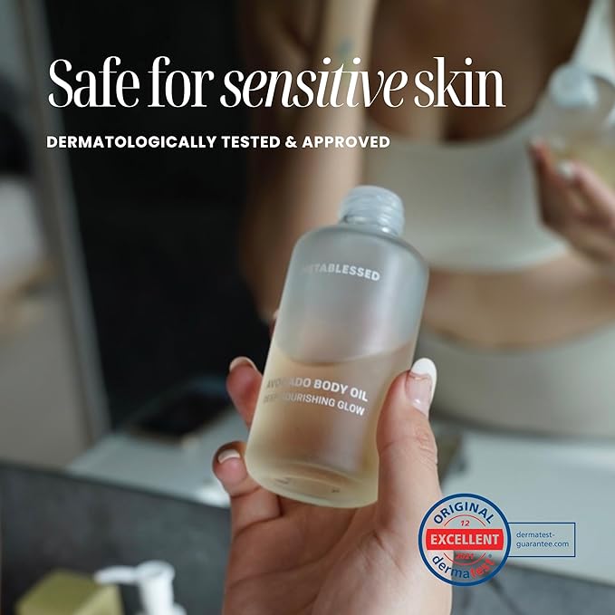 Avocado Dry Body Oil - Deep Nourishing Glow, Fast Absorbing & Non-Greasy Body Moisturizer. Luxurious Soothing Aromatherapy. Sensitive Skin Safe, Clean Beauty 3.38 fl. oz