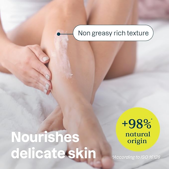 ATTITUDE Body Cream for Sensitive Skin with Oat, EWG Verified, Dermatologically Tested, Vegan, Extra Gentle, Unscented, 8 Fl Oz