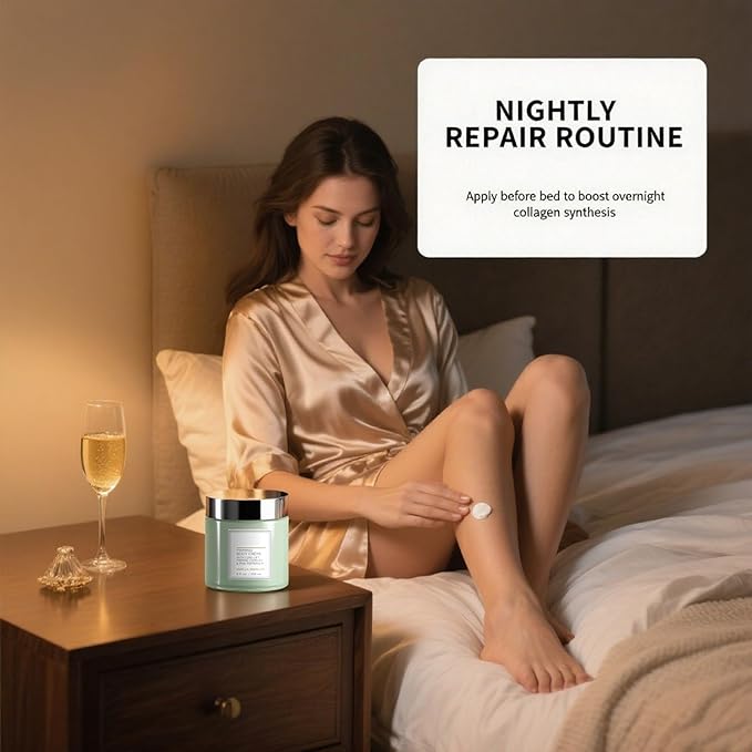 Champagne Firming Body Cream,Anti-Aging Tightening Cream with Luxe-Lift Complex,Skin Firming Cream for Hydrates Dry Skin, Fights Crepey Skin on Arms & Legs(8 Fl Oz, Sweet Almond Coconut)