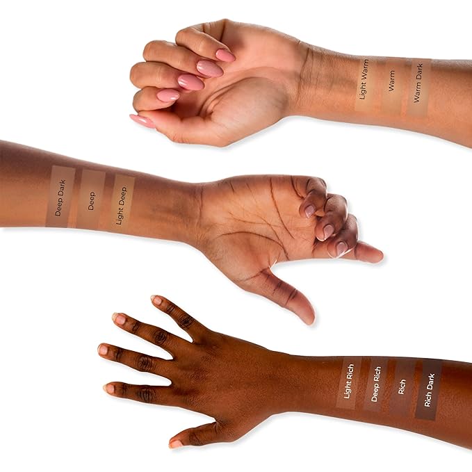 LUMINESS Silk Airbrush Spray Foundation & Buffing Brush Kit – Full Coverage Foundation & Dual-Sided Buffing Brush - Buildable Coverage, Anti-Aging Formula Hydrates & Moisturizes (Shade - Medium Warm)