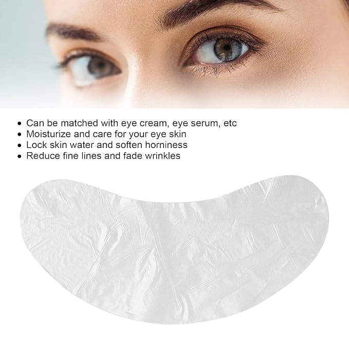 100pcs Under Eye Patches, Disposable DIY Eye Paper, Disposable Eye Skin Care Pads Promote Absorption Water Locking Beauty Salon Eye Sheet for Moisturizing Beauty Makeup Tools