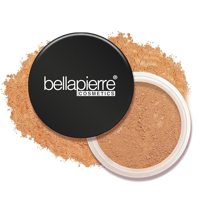 bellapierre Mineral Foundation SPF 15 - Loose Powder Foundation | Vegan & Cruelty Free Natural Makeup | Full Coverage Matte Finish | Hypoallergenic | Oil & Talc Free - 0.32 Oz - Café