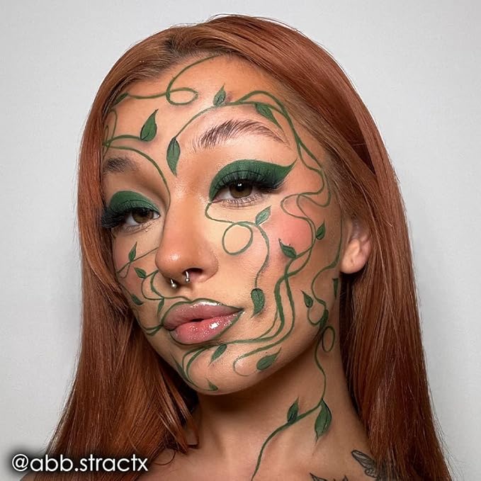 Mehron Makeup Paradise Makeup AQ Refill Size | Stage & Screen, Face & Body Painting, Cosplay, and Halloween | Water Activated Face Paint, Body Paint, Cosplay Makeup .25 oz (7 ml) (DARK GREEN)