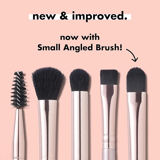 e.l.f. Ultimate Eyes 5 Piece Brush Collection, Makeup Brushes For Eyeliner, Eyeshadow, Brows & more, Vegan & Cruelty-Free