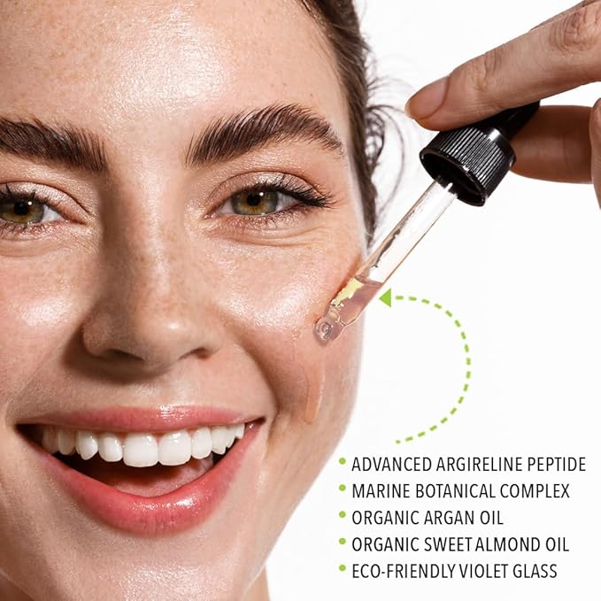 Argireline Youth Peptide Face Oil Serum | Anti-Aging, Hydrating, and Firming | Freshly Made Skincare | 30ml