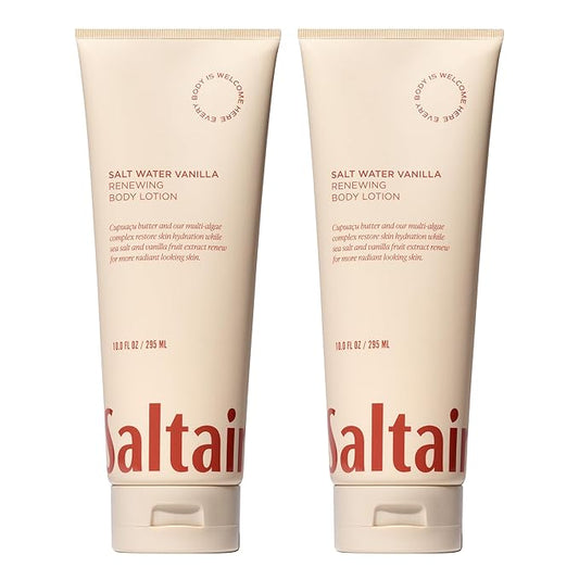 Saltair Body Lotion - 2 Pack Moisturizing Lotion For Dry Skin. Salt Water Vanilla Scented Hydrating Body Cream with Nourishing Moisturizer Formula. Skin Care for Women and Men. 2x 10oz Tubes