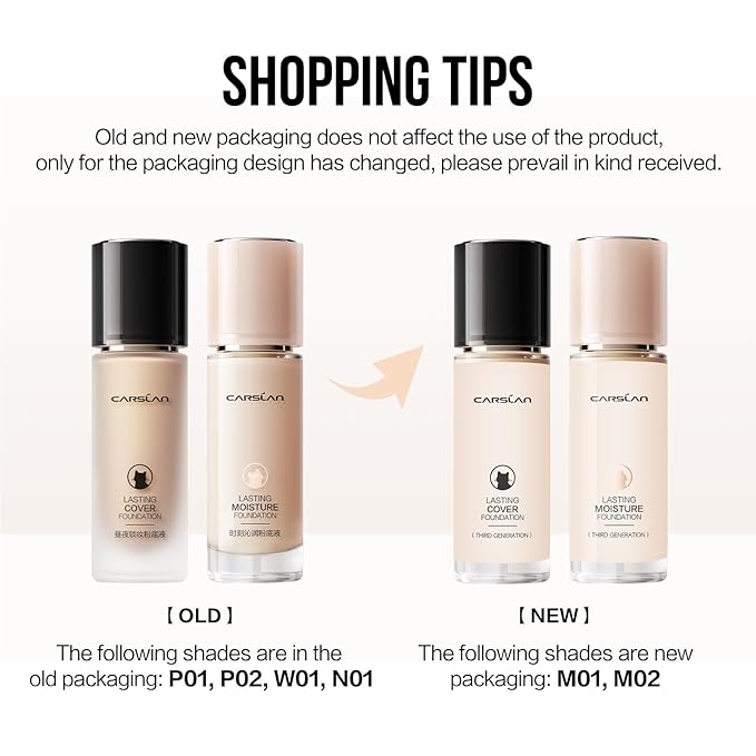 Lasting Moisture Foundation, 24H Longlasting Medium Coverage Dewy Finish Face Makeup, Poreless, Lightweight, Hydrating Liquid Foundation For Dry Skin, M01