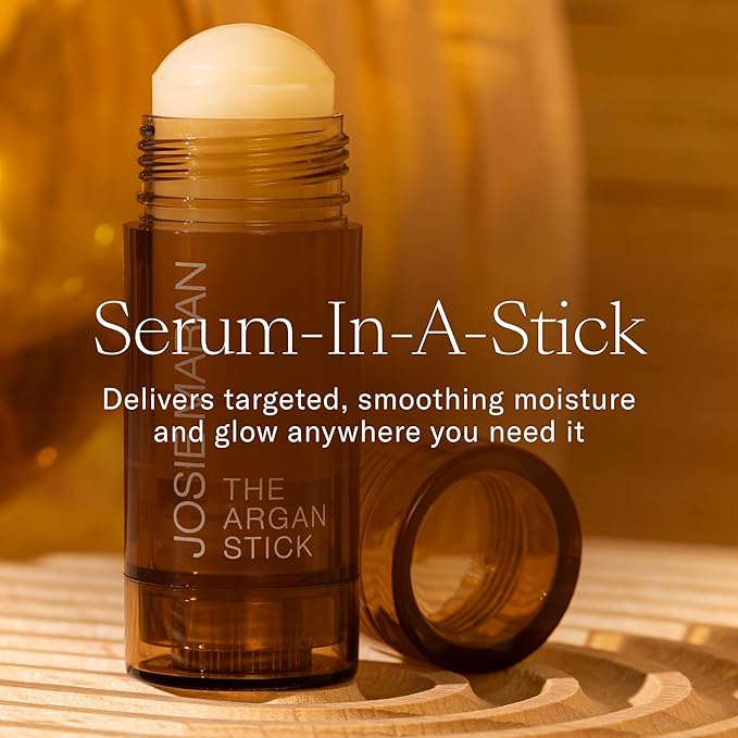 Josie Maran Argan Oil Moisture Stick - Travel Size Under Eye Balm & Face Balm to Restore Skin with Antioxidants & Essential Fatty Acids for a Healthy, Radiant Glow - Vegan & Cruelty-Free (0.35 Oz)