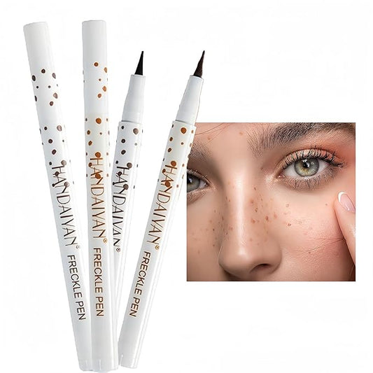 Freckle Pen 4 Colors, Natural Lifelike Freckle Makeup Pen Magic Freckle Color,Waterproof Longlasting Soft Dot Sopt Pen,for Natural Effortless Sunkissed Makeup