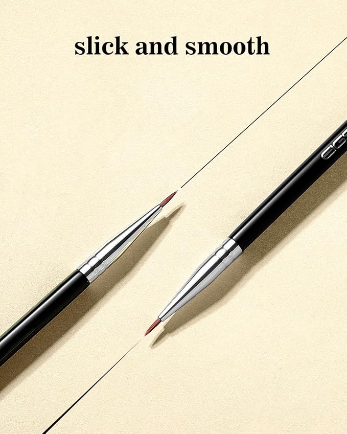 Eyeliner Brush Ultra Fine Point Premium Gel Eyeliner Brush Nylon Bristles Professional Makeup Tools for Lquid Powder And Paste Black (E819)