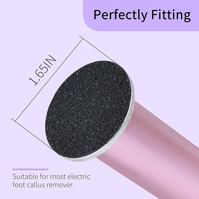 120PCS Medium 120 Grit Replaceable Sandpaper Discs for Electric Foot Callus Removers - 42mm/1.65in Smoothing Foot File Refills - Daily Foot Maintenance & Softening