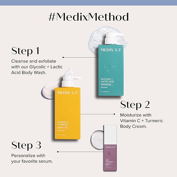 Medix 5.5 Vitamin C Cream Face Lotion & Body Lotion Moisturizer | Anti Aging Skin Care Firming & Brightening Cream Diminishes The Look Of Uneven Skin Tone, Age Spots, & Sun Damaged Dry Skin, (2-Pack)