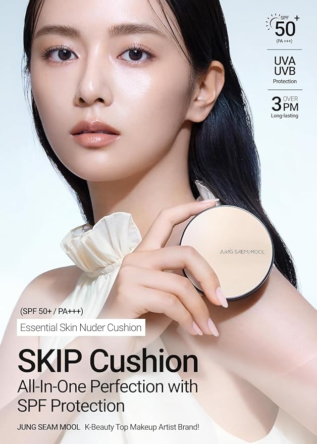 [JUNGSAEMMOOL OFFICIAL] Essential Skin Nuder Cushion (01 Fair) | Refill Not Included | Natural Finish | SPF50 Broad Spectrum | Makeup Artist Brand | Cream Foundation
