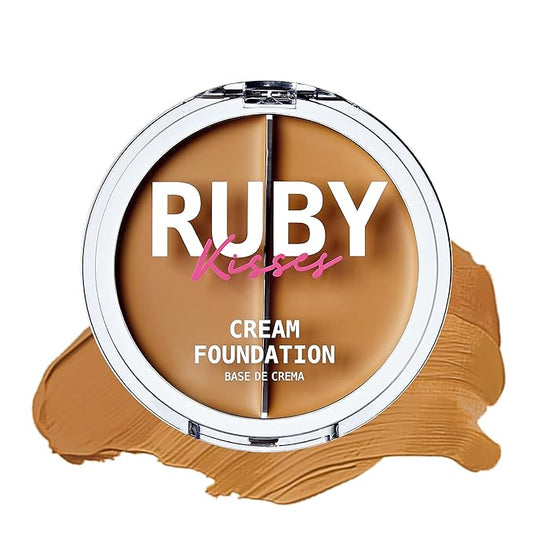 Ruby Kisses 3D Face Creator Cream Foundation & Concealer, 12 Hours Long Lasting, Medium to Full Coverage, Non-Greasy, Ideal for Makeup & Contour Palette (Level 7)