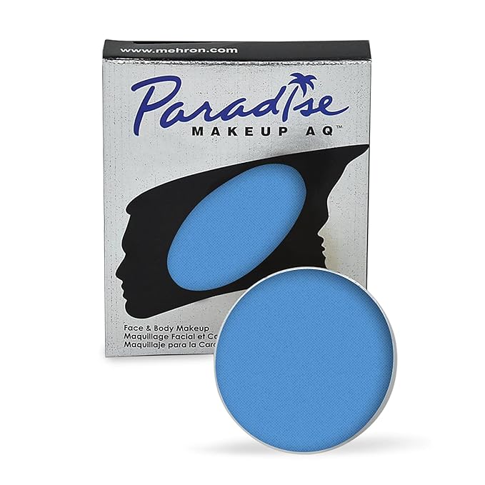 Mehron Paradise Makeup AQ Refill, Sky, Water Activated Face Paint, Body Paint, Cosplay Makeup, Cream, 0.01 oz