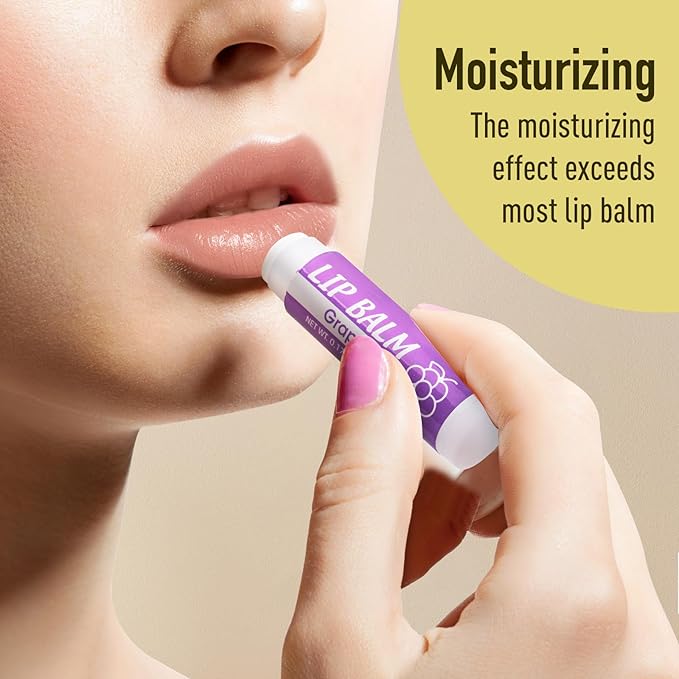 16 Pack Lip Balm, Natural Lip Balm Bulk with Vitamin E and Coconut Oil, Moisturizing Lip Balm for Dry Cracked Lips, Lip Balm for Stocking Stuffers - 8 Flavors