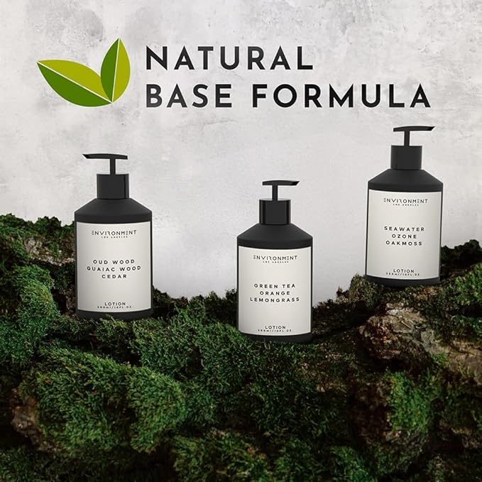 Stone Candles ENVIRONMENT Inspired by Designer Perfume IM L'Eau Lotion, 300ml Luxury Scented (Rosewater | Peony Water | Washed Woods) Bathroom Luxury, Men & Women High-End Body Hand Cream, Dry Skin