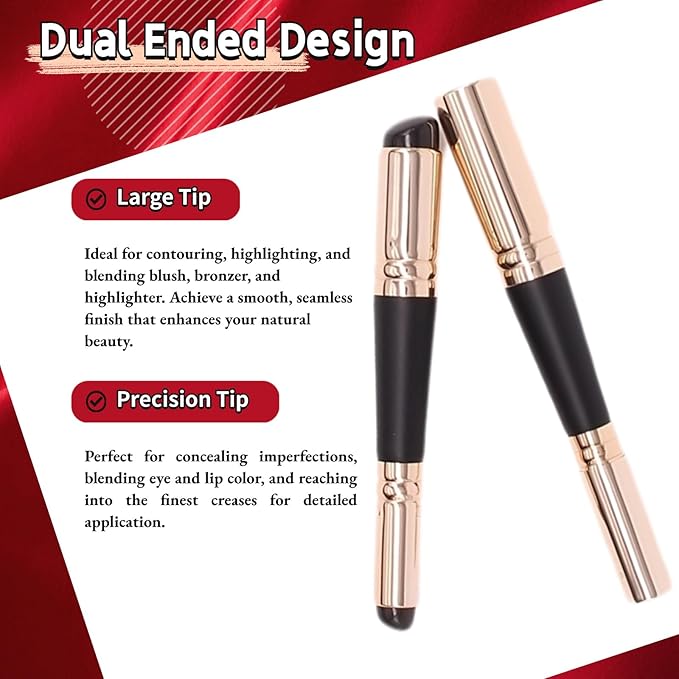 Dual Ended Silicone Lip Brush with Lid, Jelly-like Lip Makeup Brush, Versatile Makeup Applicator for Lips, Concealer, Contour, Blush, Bronzer, and Eyes, 1 count