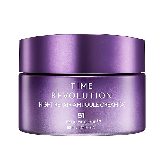 MISSHA Time Revolution Night Repair Ampoule Cream (5th Gen) 1.69 Fl Oz - Triple Fermented Deep-Sleep Night Cream - Overnight Care for Enhanced Radiance, Korean Skincare