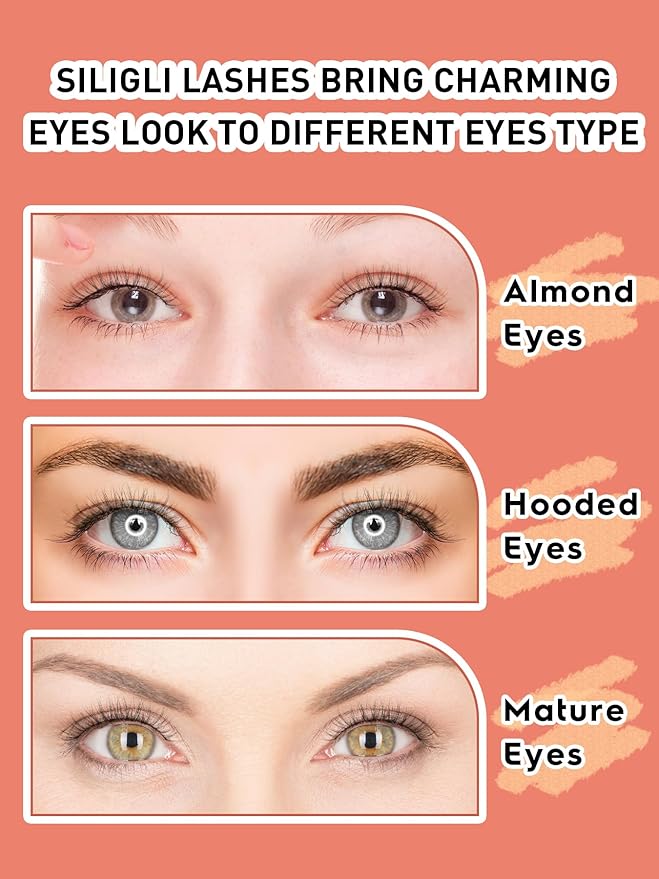 Natural Lashes Wispy False Eyelashes 10mm Short Lashes 3D Volume Strip Lashes Fake Eyelashes Siligli Lashes Thin Band Curly Eye Lashes Pack 10 pair