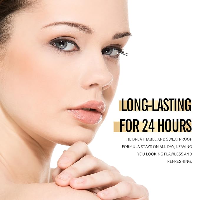 KIMUSE Lighting Glow Baked Foundation, Brighten Color, Color Corrector, Buildable Coverage, Lightweight Powder Foundation, Radiant Natural Finish