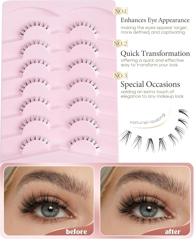 Bottom Lashes Bottom Eyelashes False Lower Lashes Fake Bottom Eyelashes 7 Pairs Bottom-3