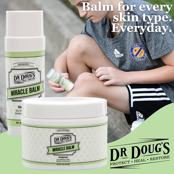 Dr. Doug's Original Miracle Balm – | Organic, Handmade Balm for Dry, Itchy Skin | Cruelty-Free &