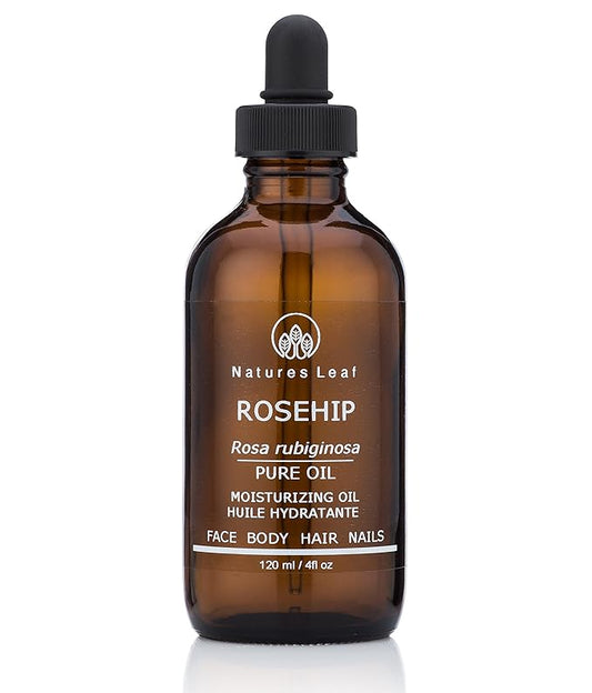 Rosehip Seed Oil Organic / 100% Pure Cold Pressed/Unrefined/Omegas 3, 6 & 9 / Vitamins A C & F/Anti-Aging/Stretch Marks/Wrinkles & Fine Lines 4 fl. oz.
