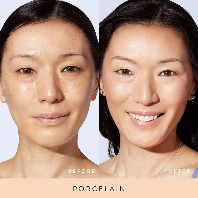 LAURA GELLER NEW YORK Award-Winning Baked Balance-n-Brighten To Go Travel Size Color Correcting Powder Foundation - Porcelain - Buildable Light to Medium Coverage - Demi-Matte Natural